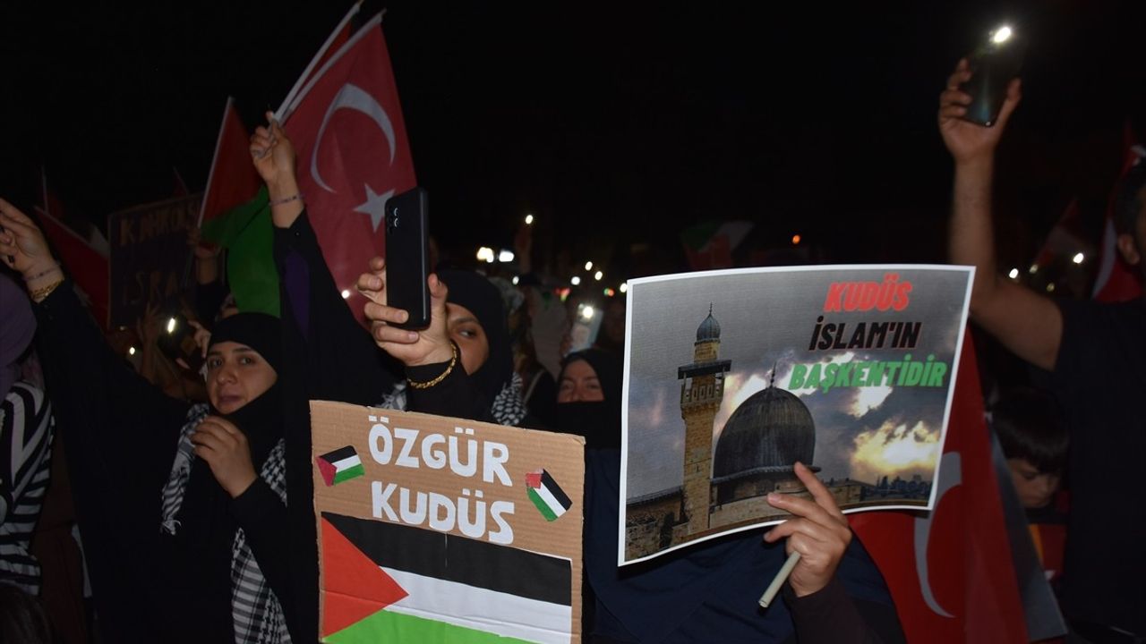 Adıyaman'da Gazze Saldırılarına Karşı Protesto Düzenlendi