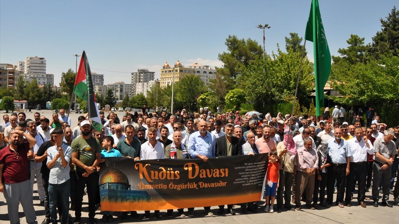 Mardin'de Gazze'ye Yönelik Saldırılara Protesto