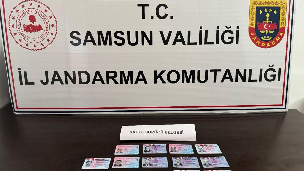 Samsun'da Sahte Yurt Dışı Sürücü Belgesi Operasyonu: 4 Zanlı Gözaltında