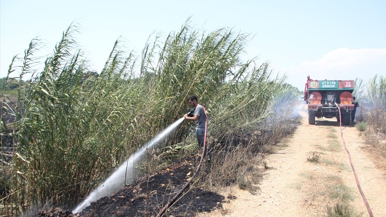 Antalya'daki Tarım Arazisinde Yangın Kontrol Altına Alındı