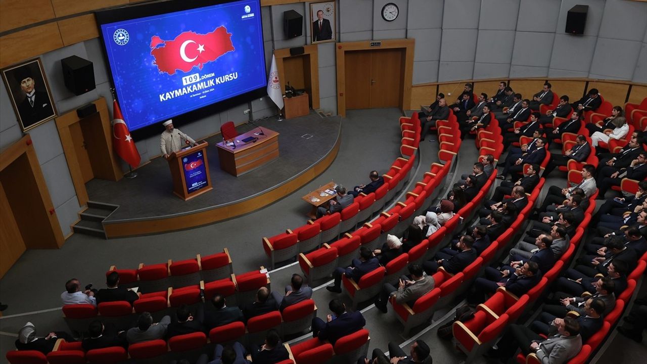 Diyanet İşleri Başkanı Ali Erbaş, Kaymakam Adaylarına Seminer Verdi