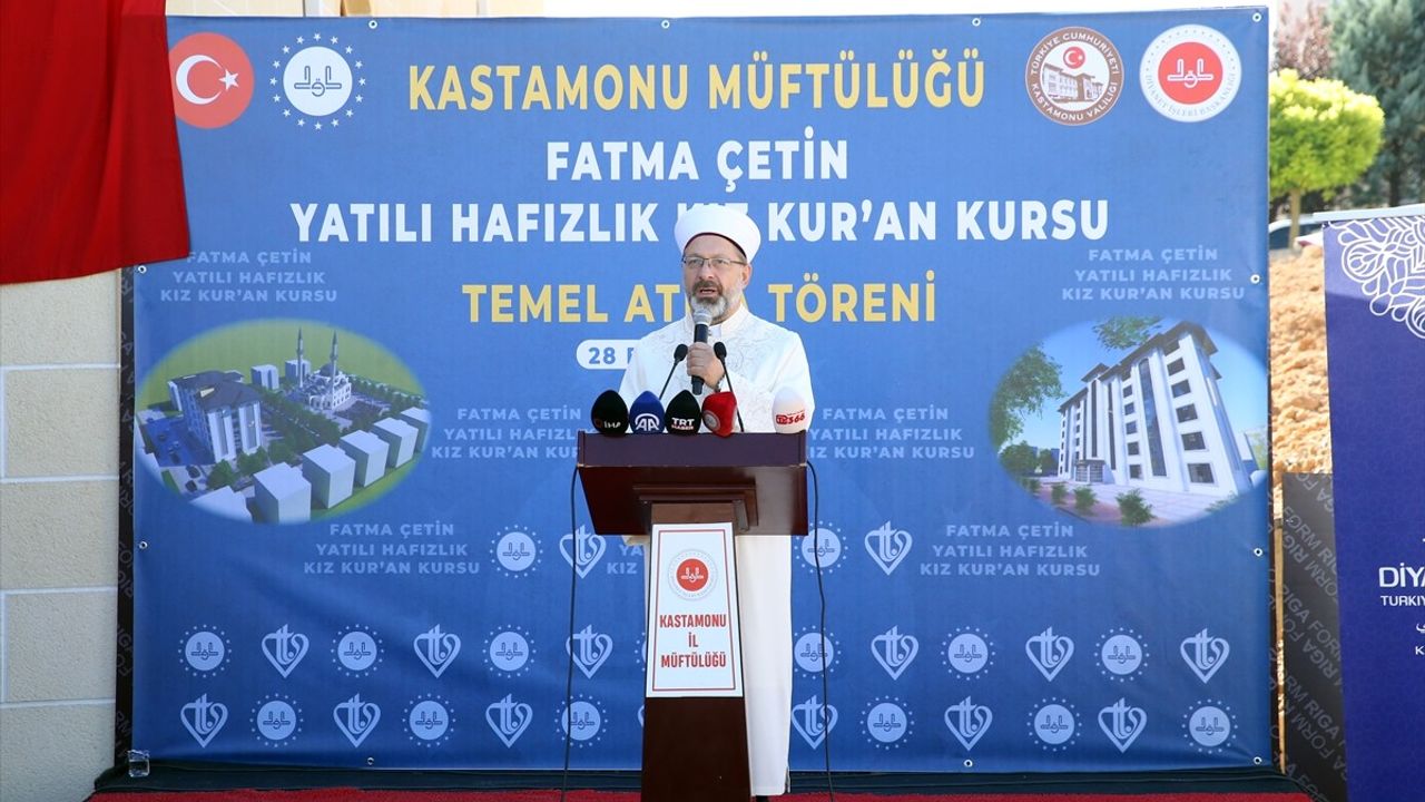 Diyanet İşleri Başkanı Erbaş Kastamonu'da Kur'an Kursu Temel Atma Töreninde Konuştu