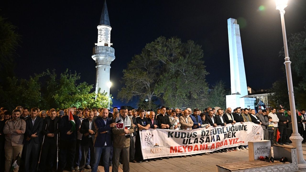 Gaziantep'te Filistin'e Destek Eylemi