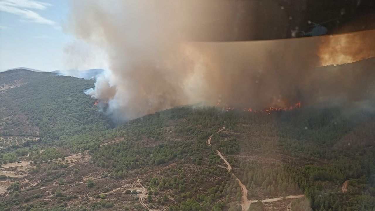 İzmir Foça'da Çöplük Yangınına Hızla Müdahale