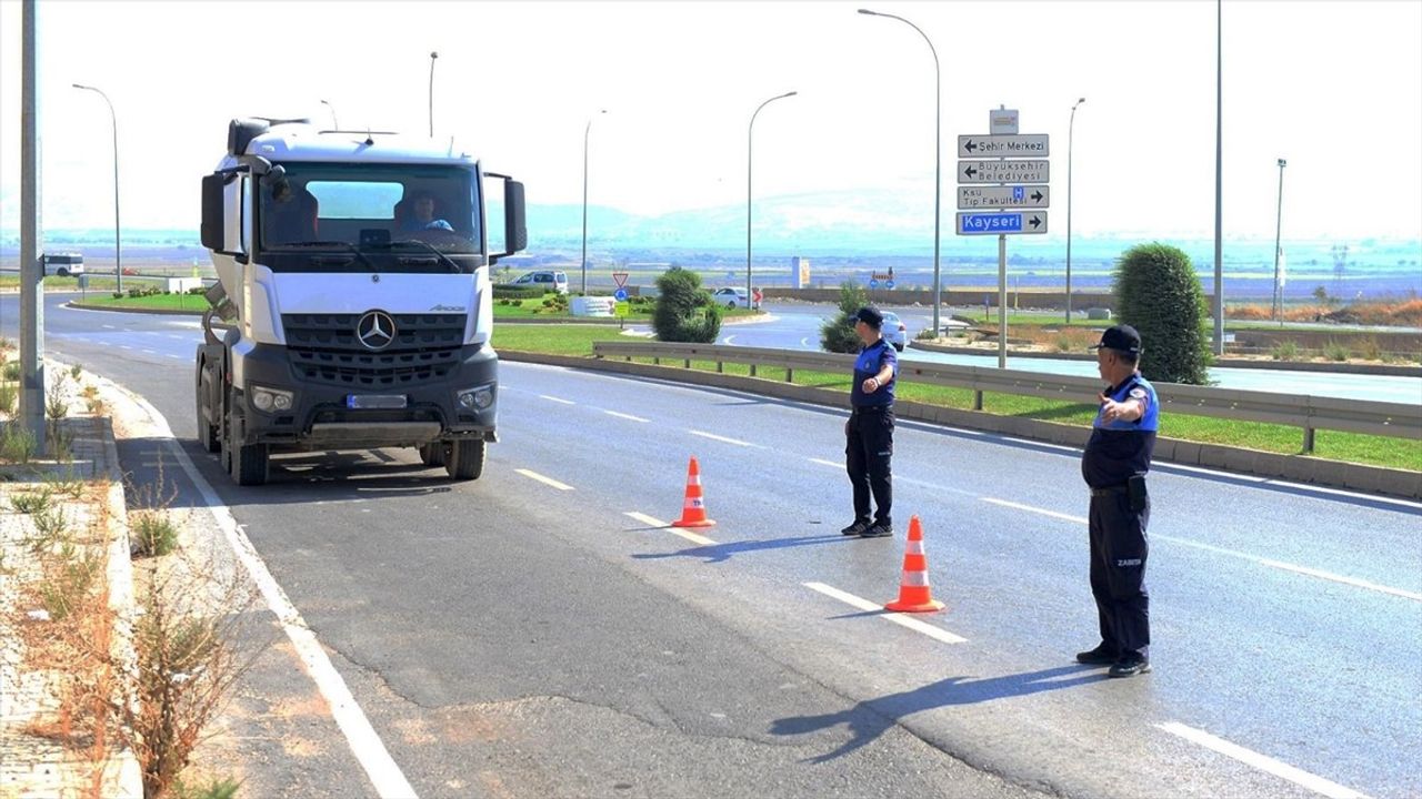 Kahramanmaraş'ta Beton Mikserine Ceza Kesildi