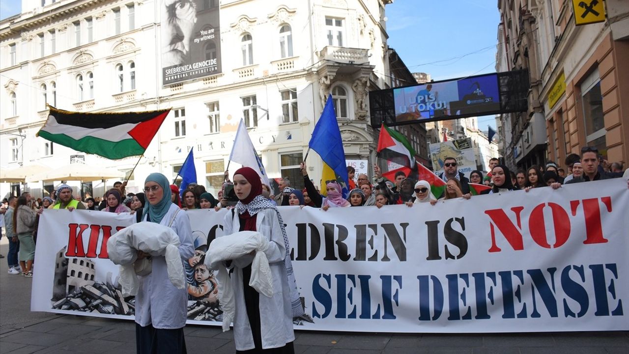 Saraybosna'da Gazze İçin Protesto