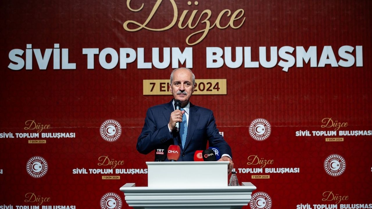 TBMM Başkanı Kurtulmuş, Düzce'de Sivil Toplum Buluşması'nda Konuştu