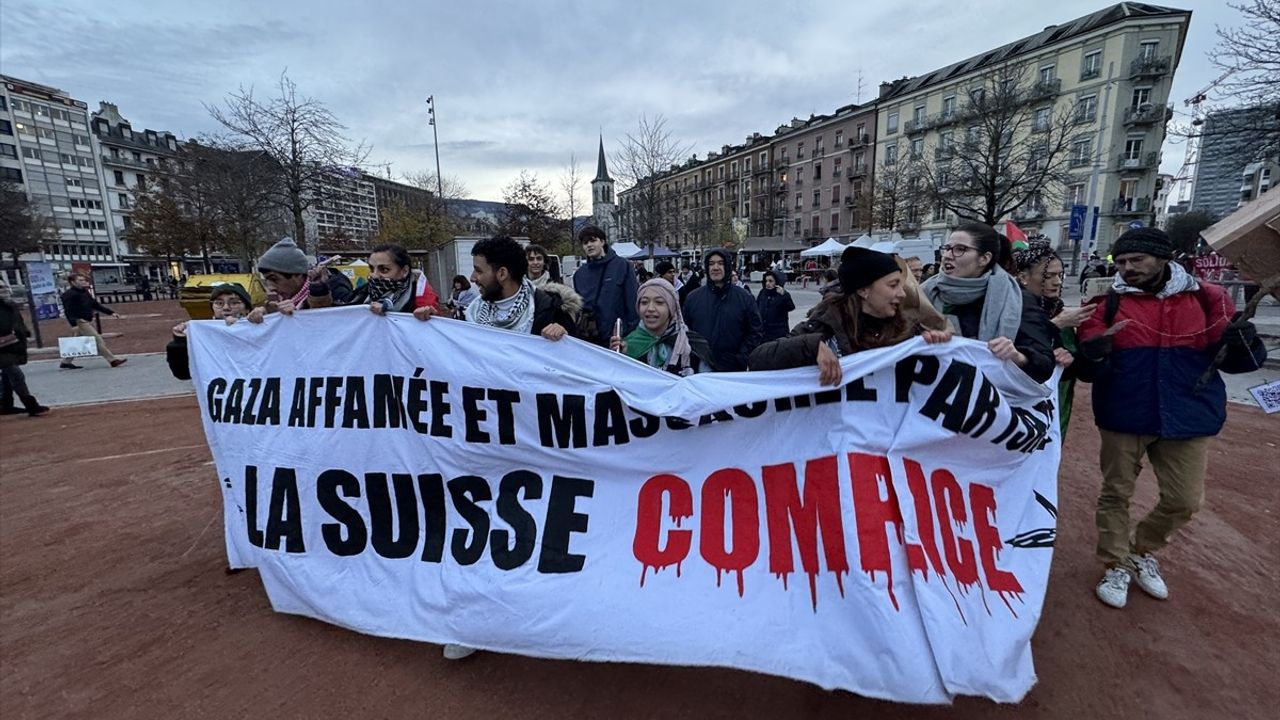 Cenevre'de İsrail'in Saldırıları Protesto Edildi