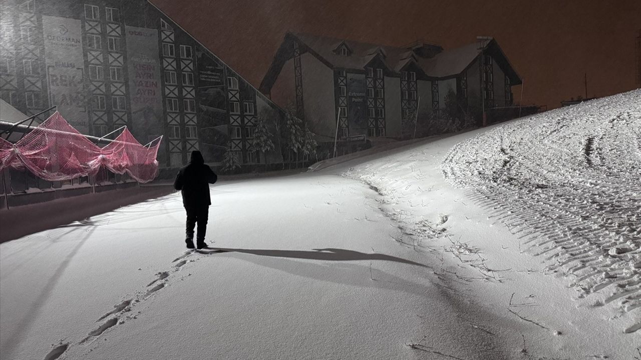 Erzurum ve Tunceli'de Kar Yağışı Etkili Oldu