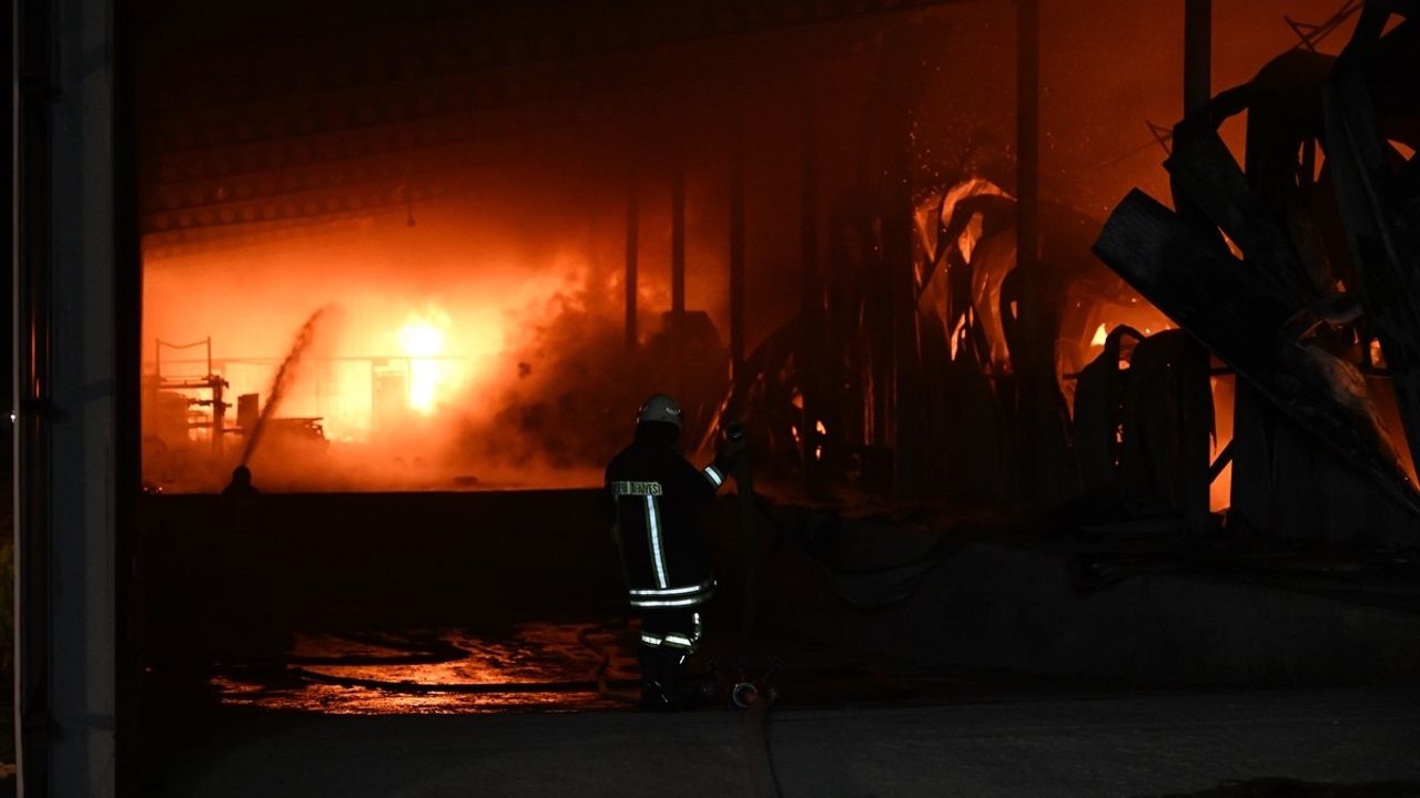 Kayseri'de Mantar Üretim Tesisinde Yangın Çıktı