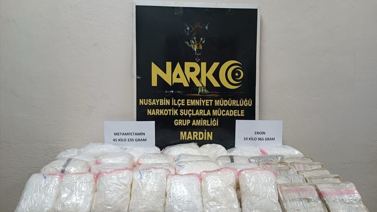 Mardin'de Uyuşturucu Operasyonu: 56 Kilogram Eroin ve Metamfetamin Ele Geçirildi