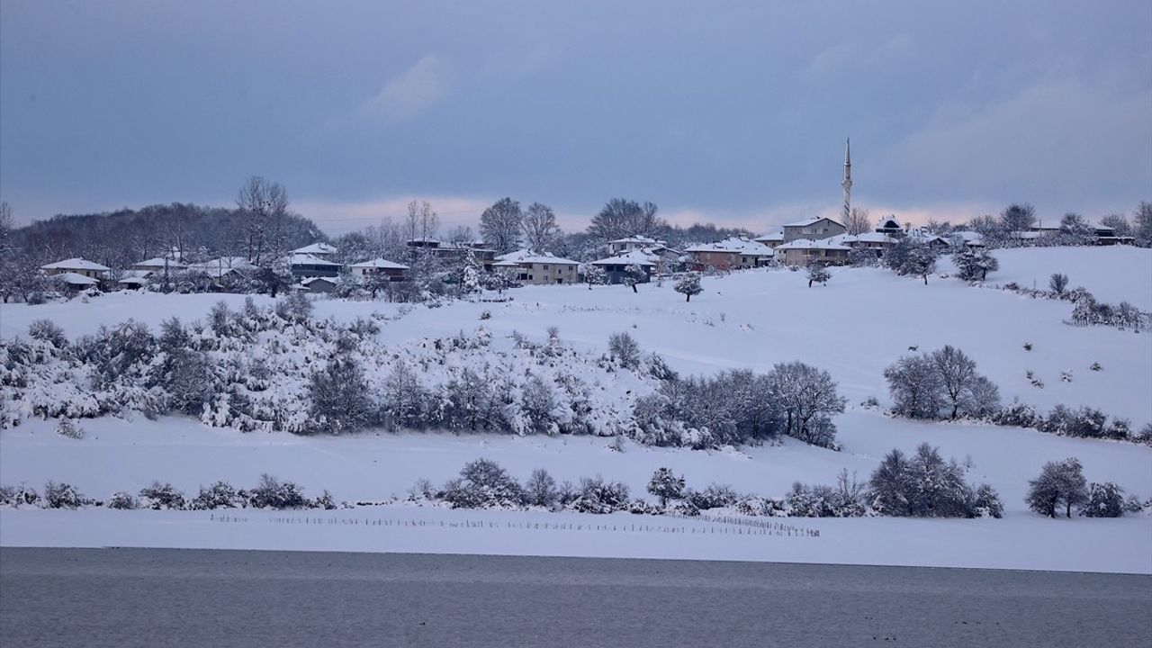 Samsun'da Ladik Gölü Kış Manzarasıyla Büyülüyor