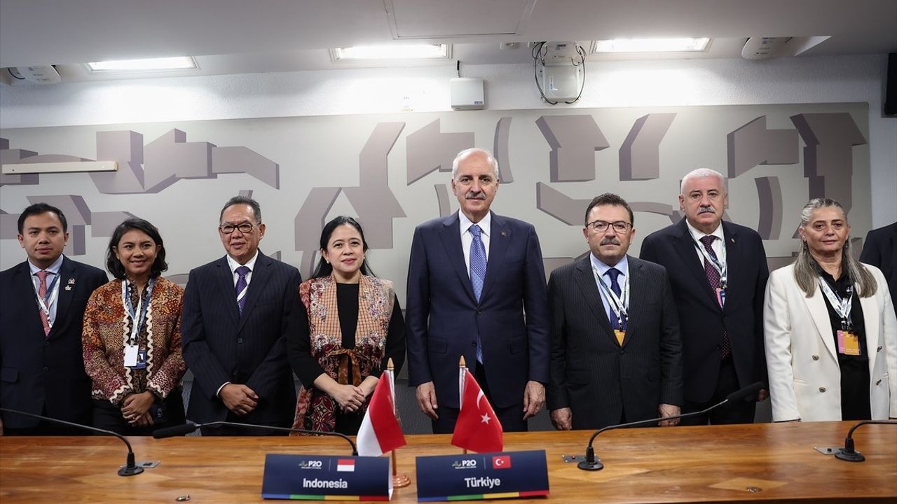 TBMM Başkanı Kurtulmuş, Endonezya Temsilciler Meclisi Başkanı Maharani ile G20 Zirvesi'nde Buluştu