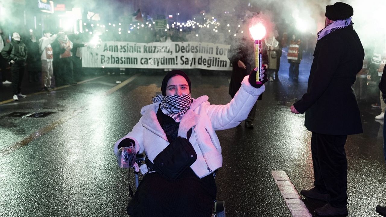Ankara'da Gazze'ye Destek Protestosu Düzenlendi
