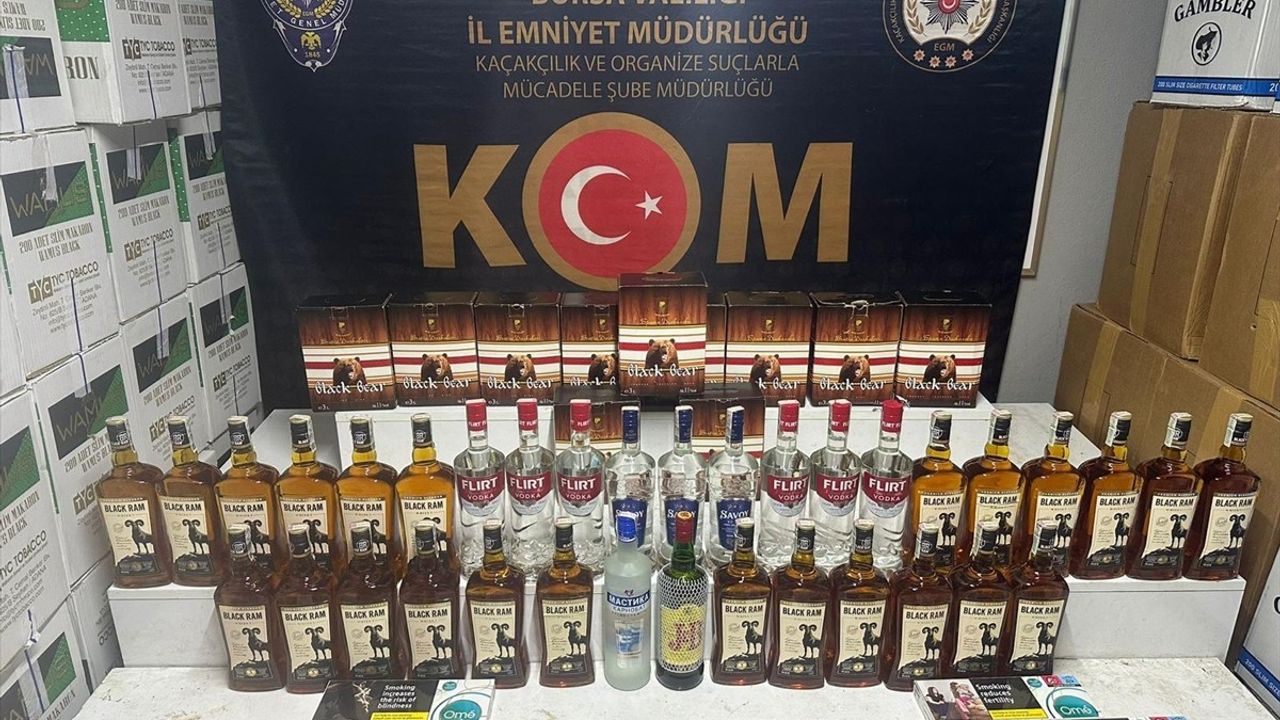 Bursa'da Çengel-12 Operasyonu ile Sahte Alkol Ele Geçirildi