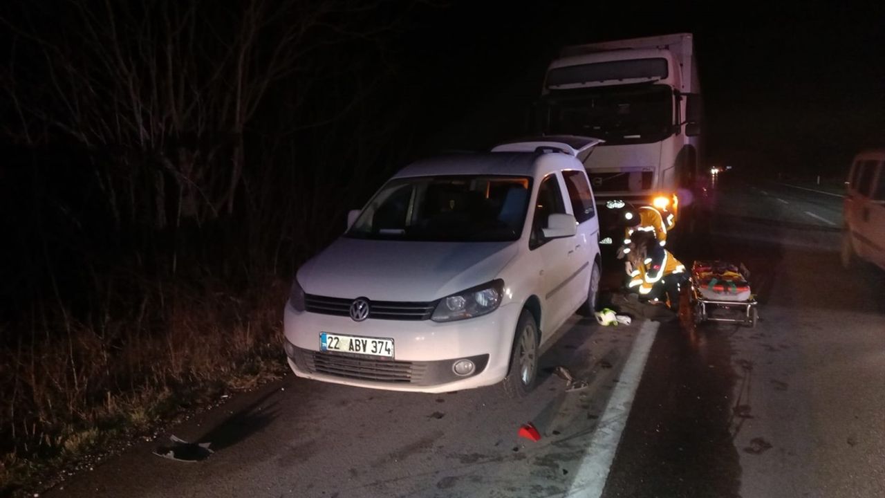 Edirne'de Kazada Hayatını Kaybeden Sürücü