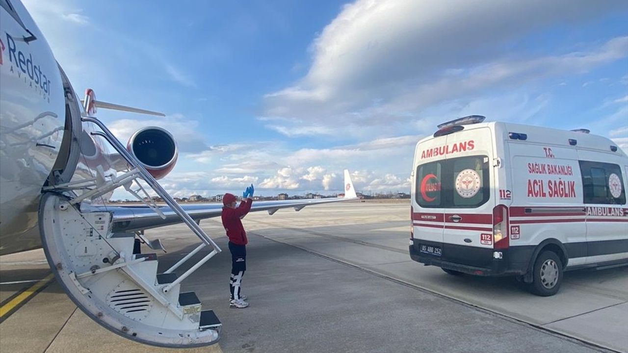 Hasta Bebekler Ambulans Uçakla İstanbul ve Ankara'ya Sevk Edildi