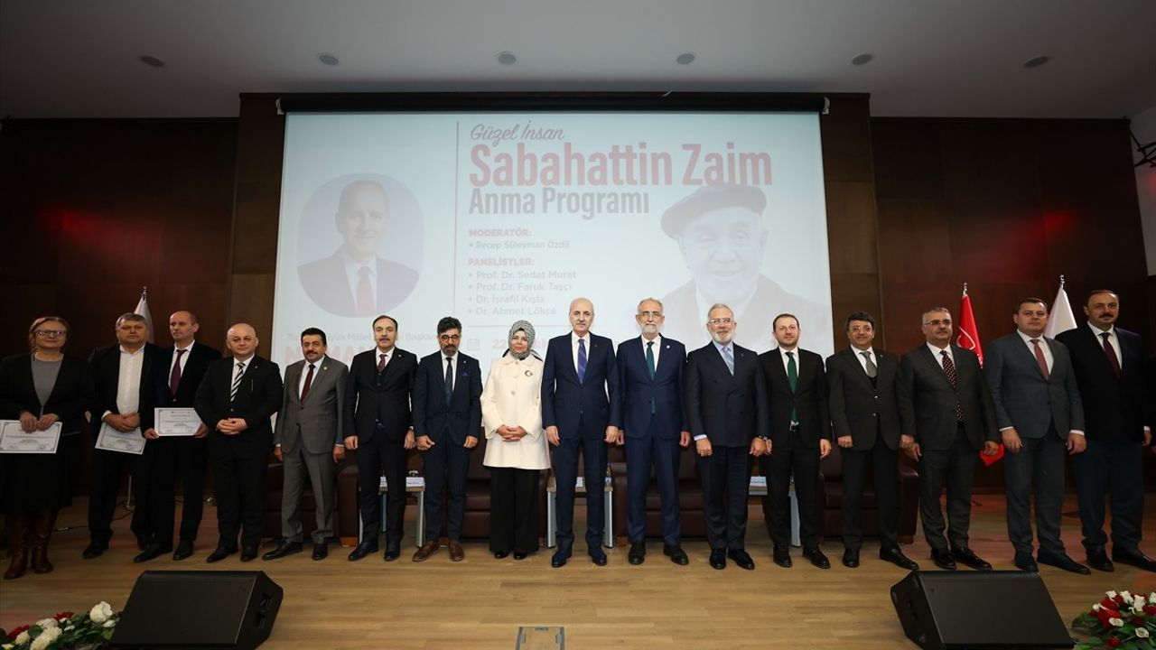 TBMM Başkanı Kurtulmuş, Sabahattin Zaim Anma Programı'nda Önemli Mesajlar Verdi