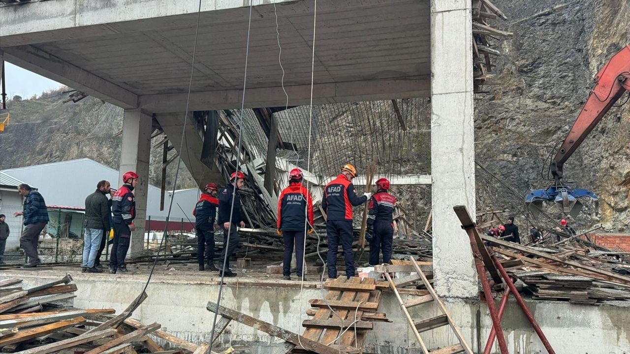 Trabzon'da İnşaat Çökmesi: 1 Ölü, 3 Yaralı