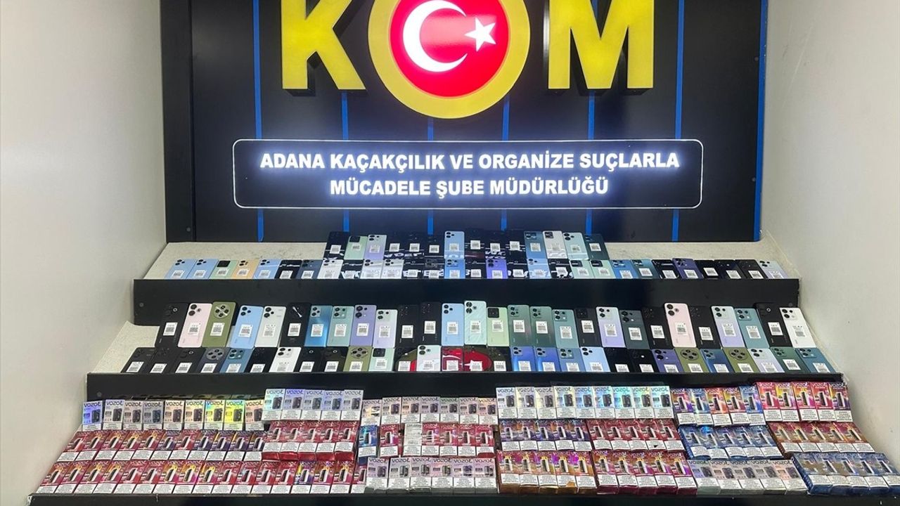 Adana'da Kaçak Cep Telefonu ve Elektronik Sigara Operasyonu