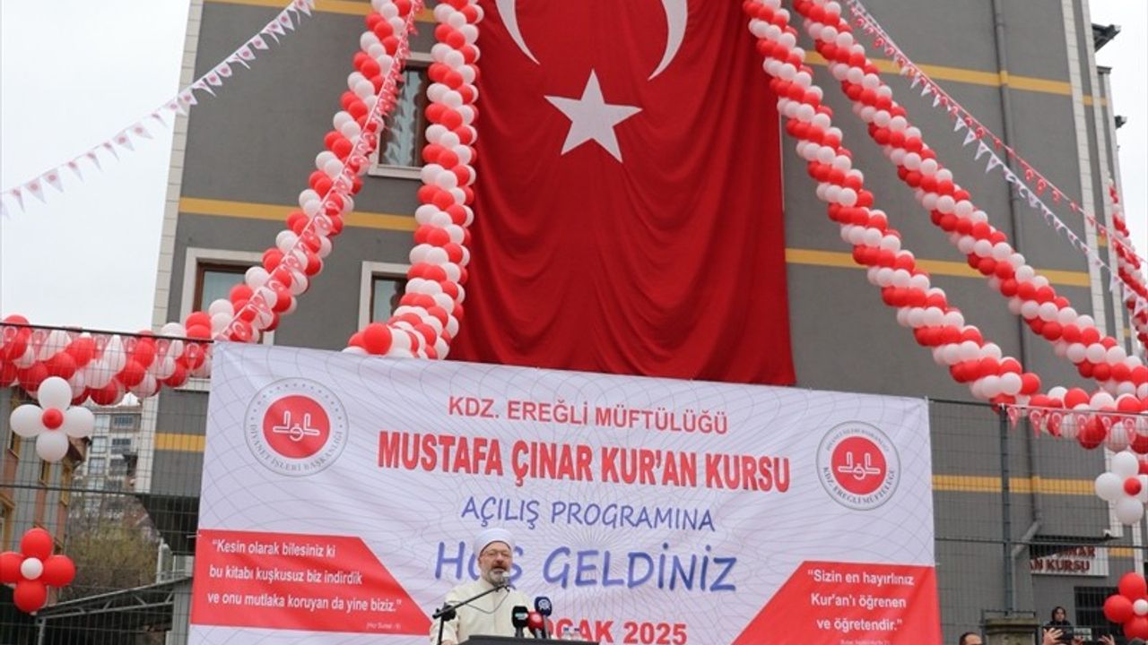 Diyanet İşleri Başkanı Erbaş Zonguldak'ta Kur'an Kursunun Açılışında Konuştu