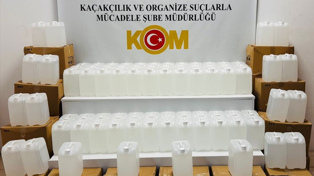 Samsun'da Kaçak Etil Alkol Operasyonu