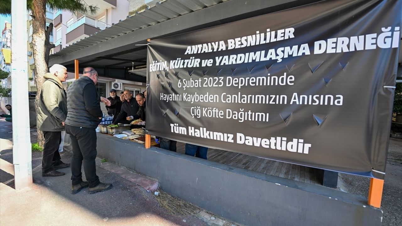 Antalya'da Kahramanmaraş Depremlerinde Kaybedilenler Anıldı