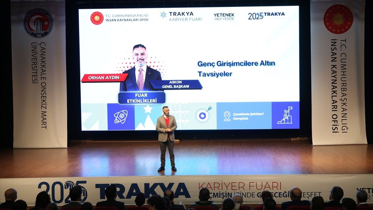 ASKON Genel Başkanı Orhan Aydın, Trakya Kariyer Fuarı'nda Öğrencilerle Buluştu