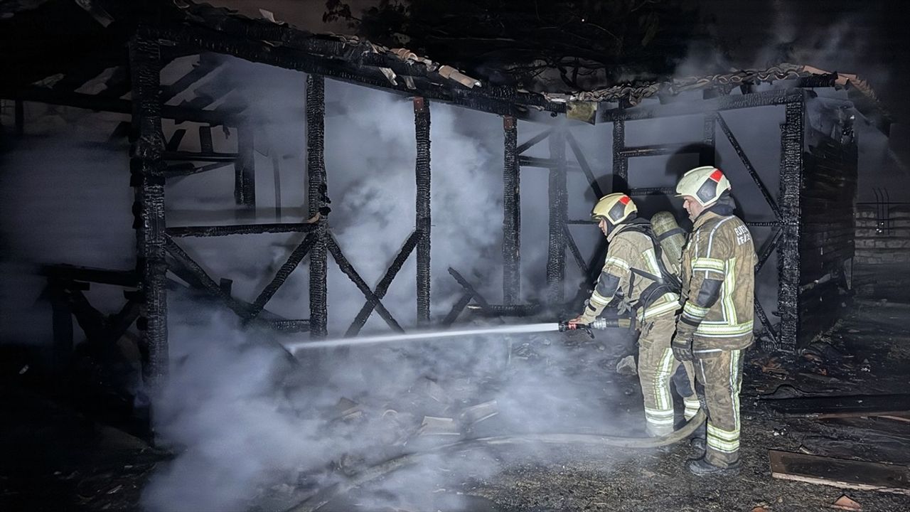 Bursa'da Kestel Kalesi'nde Yangın