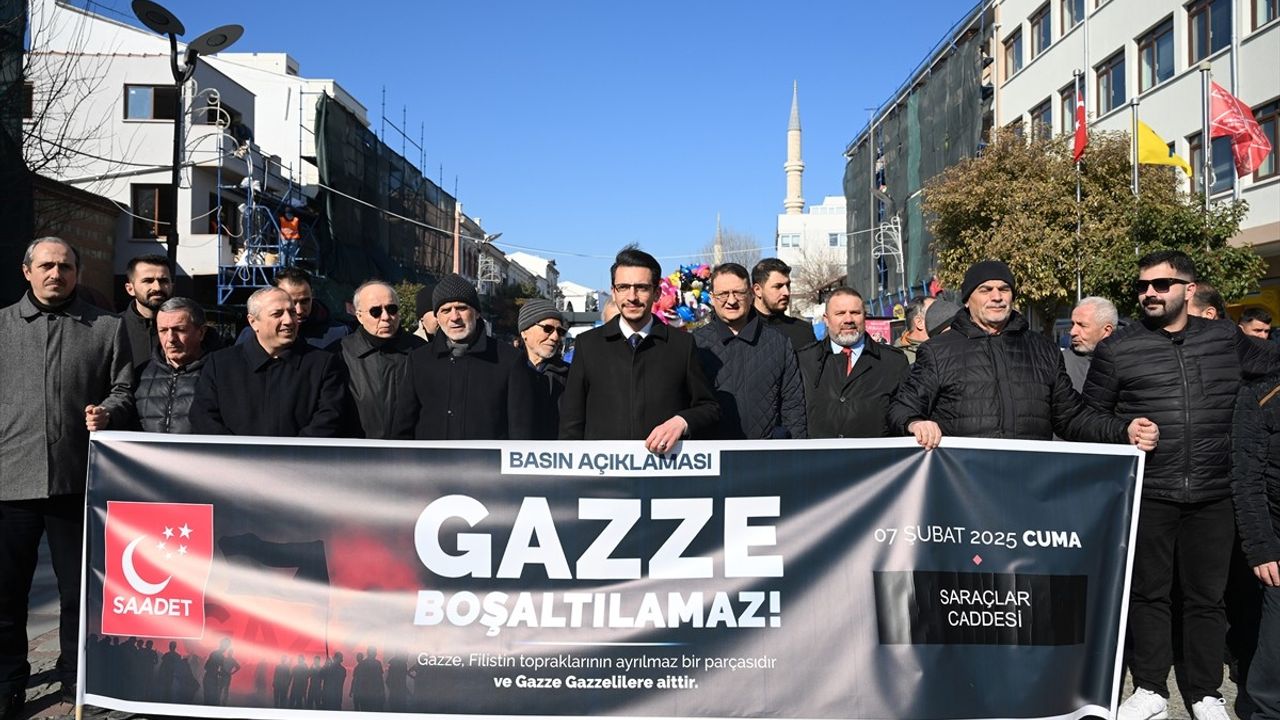 Edirne'de Trump'ın Gazze Planına Protesto