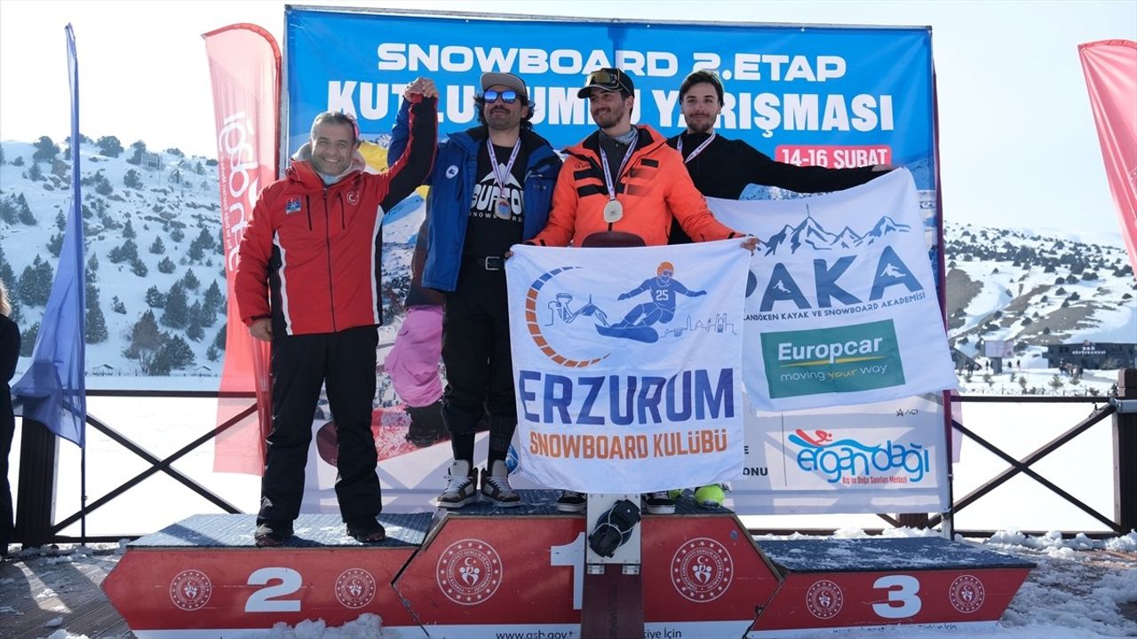 Erzincan'da Snowboard 2. Etap Kutlu Dumlu Yarışları Tamamlandı