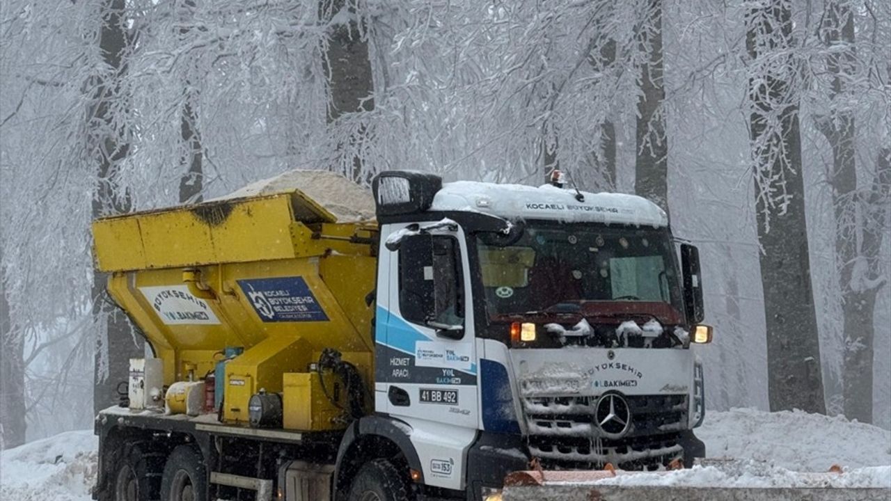 Karabük ve Kocaeli'de Kar Yağışı Etkili Oldu