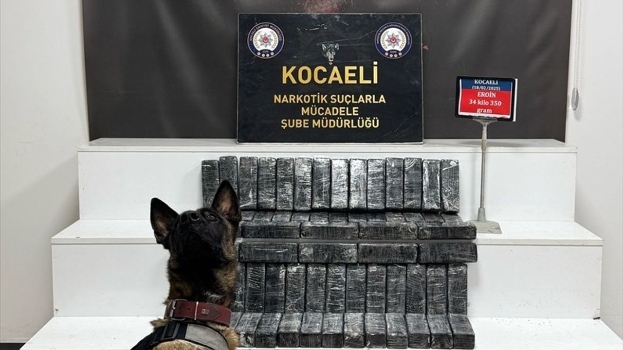 Kocaeli'de Eroin Operasyonu: 34 Kilo Uyuşturucu Ele Geçirildi