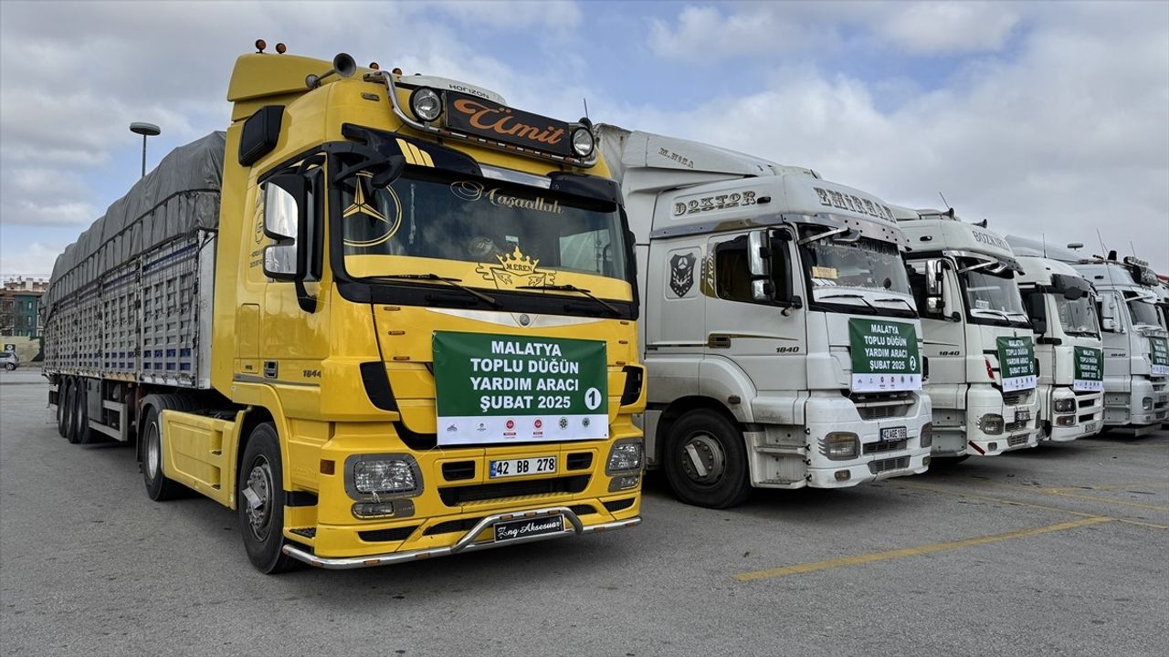 Konya'dan Malatya'ya 100 Nişanlı Çifte Yardım