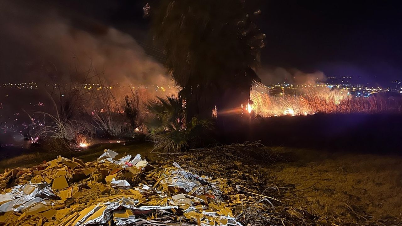Mersin'de Sazlık Yangını Kontrol Altına Alındı