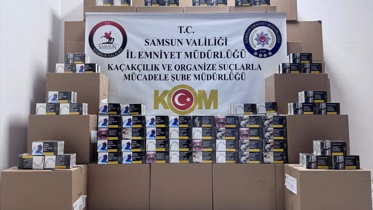 Samsun'da Kaçakçılık Operasyonu: 790 Bin Makaron Ele Geçirildi