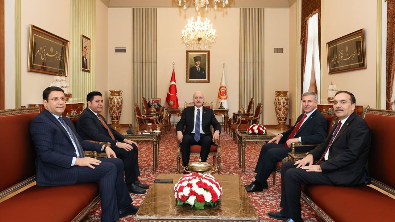 TBMM Başkanı Kurtulmuş, Yeni Yol Partisi Grup Başkanı Kaya ile Görüştü