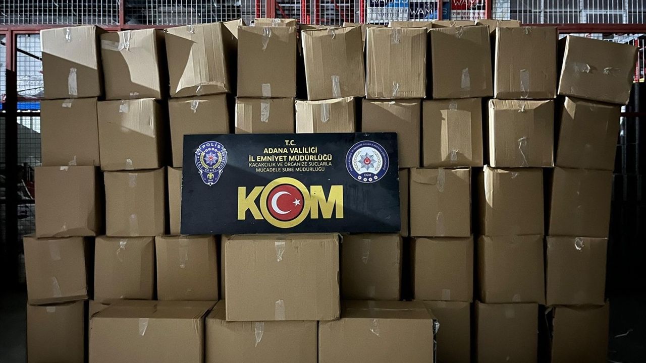 Adana'da Kaçakçılık Operasyonu: 4 Milyon Makaron Ele Geçirildi