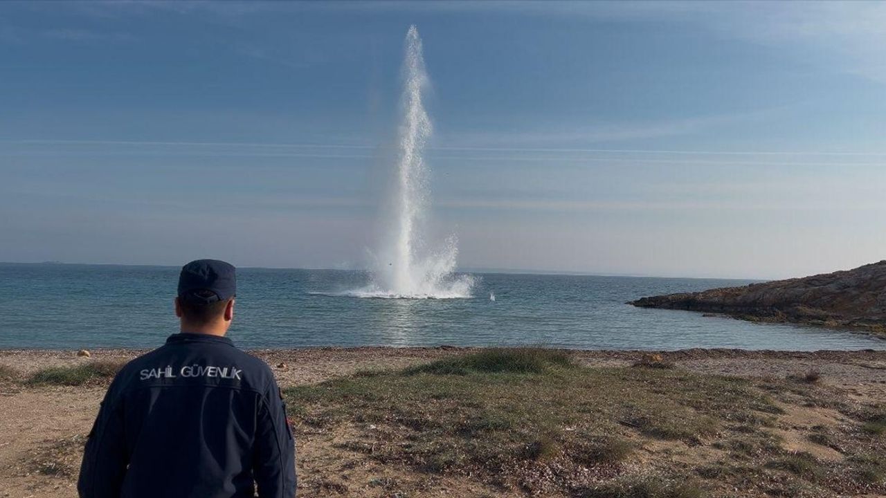 Bozcaada Açıklarında Tehlikeli Mayın İmha Edildi