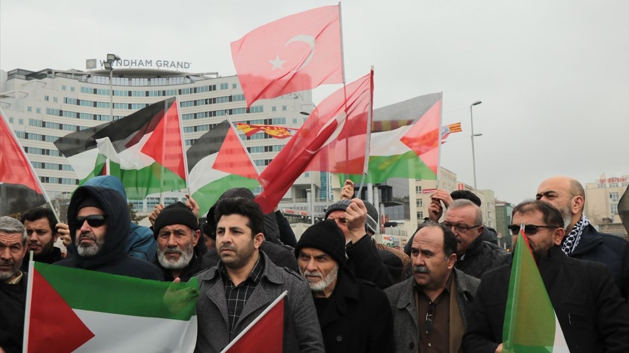 Kayseri'de Gazze'ye Destek Protestosu