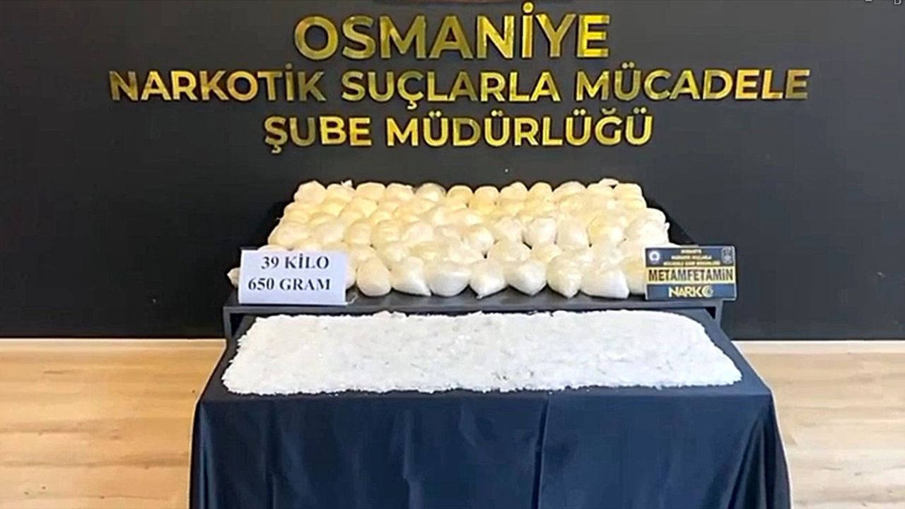 Osmaniye'de 39 Kilo Sentetik Uyuşturucu Ele Geçirildi