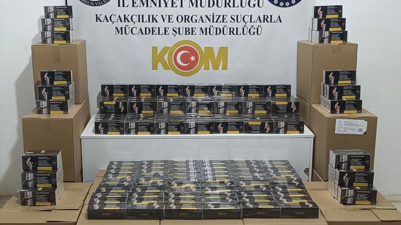 Samsun'da 250 Bin Makaron Çalıntı Operasyonu