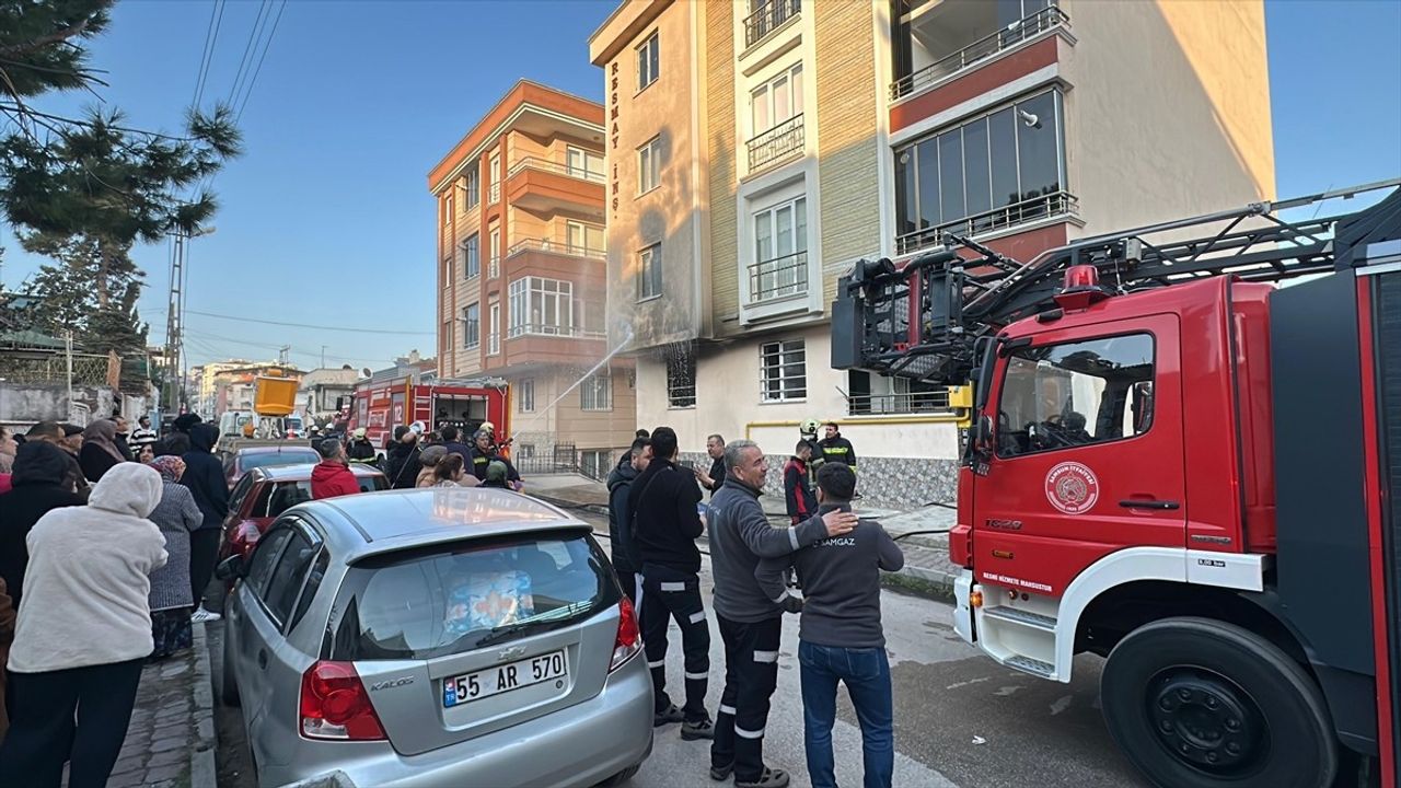 Samsun'da Çocuk Oyununda Yangın Çıktı