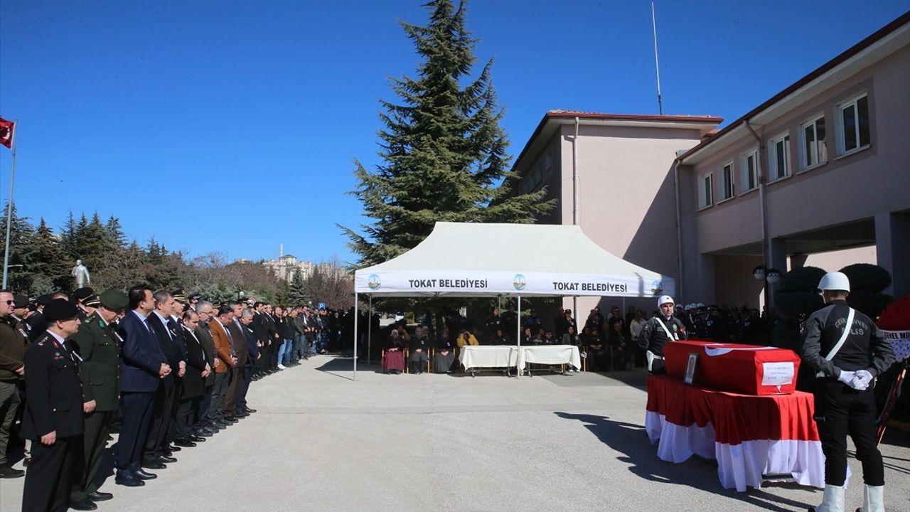 Tokat'ta Polis Memuru Hacı Nuri Erdağ İçin Cenaze Töreni Düzenlendi