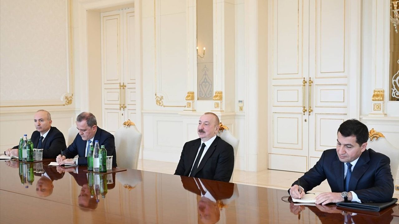 Azerbaycan Cumhurbaşkanı Aliyev, AGİT Genel Sekreteri Sinirlioğlu ile Görüştü