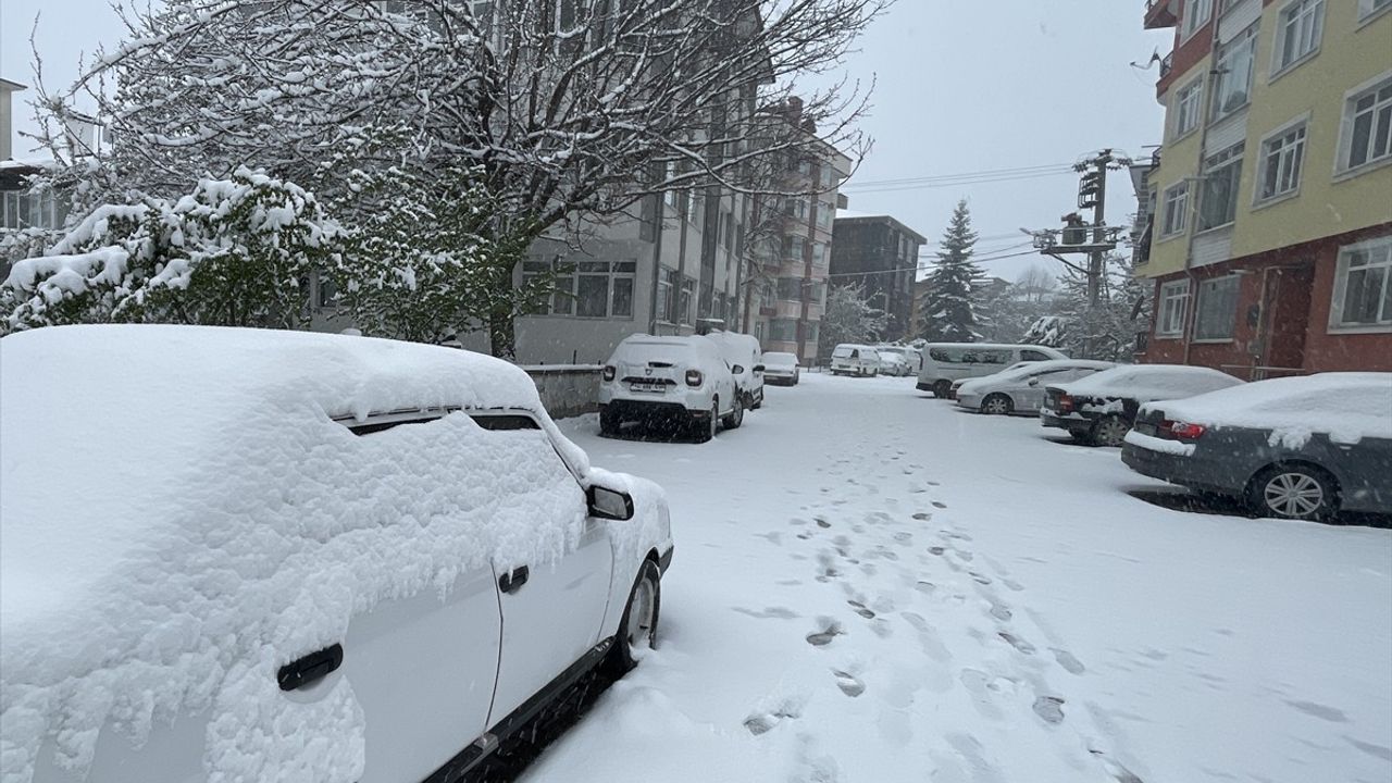Bolu'da Nisan Ayında Kar Yağışı