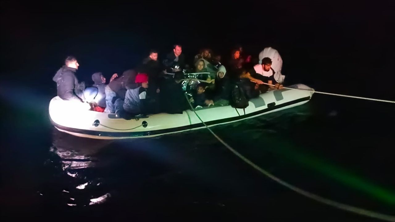Düzensiz Göçmenler Bodrum Açıklarında Kurtarıldı