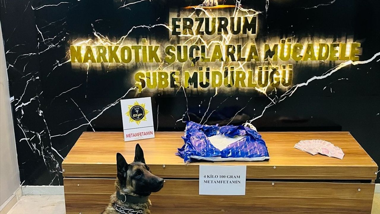 Erzurum'da 9 Kilogram Sentetik Uyuşturucu Operasyonu
