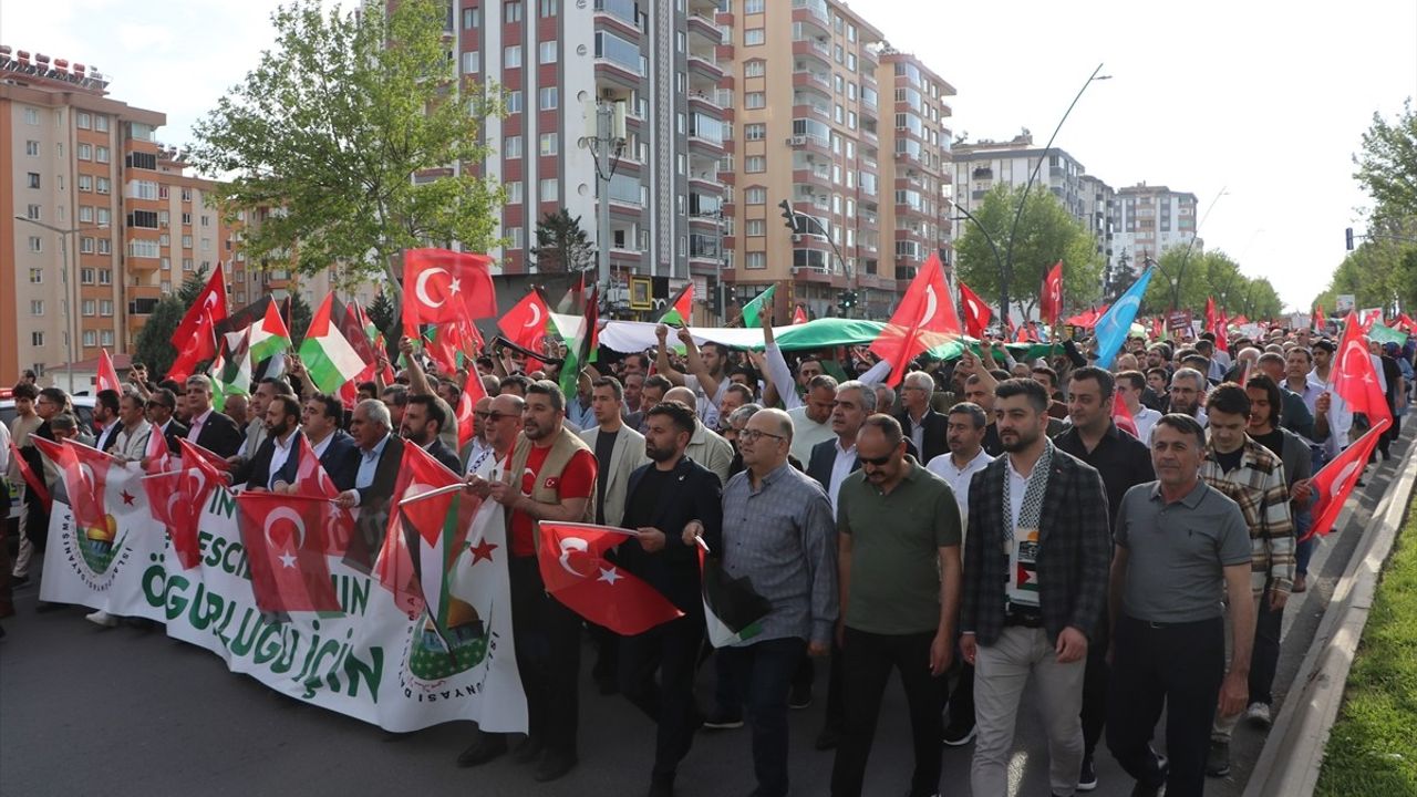 Kahramanmaraş'ta Filistin'e Destek Gösterisi