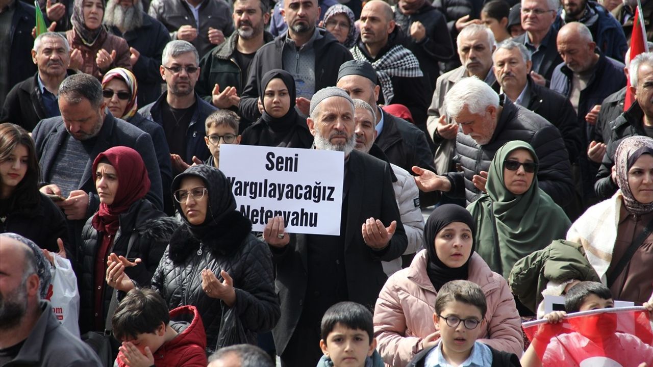 Kayseri'de İsrail'in Gazze Saldırılarına Protesto